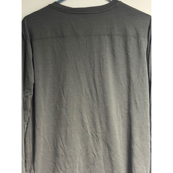 Rhone Trek Henley Long Sleeve Shirt Mens XL Gray Activewear Merino Wool Blend - Picture 8 of 12